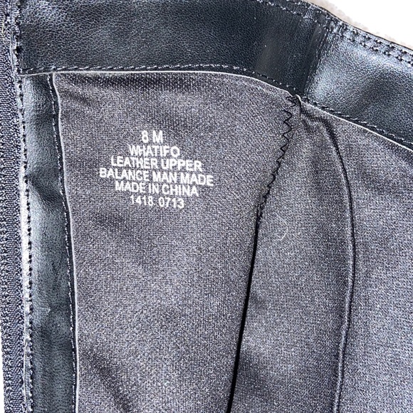 Nine West Whatifo Black Leather Knee High Boots Side Zipper Women's Size 8 - Picture 4 of 5